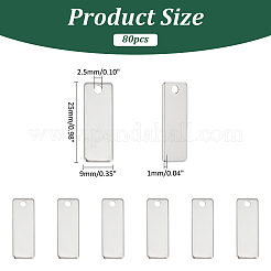 80 шт. 304 нержавеющая сталь штампованная пустая бирка подвеска&nbsp;STAS-UN0054-24