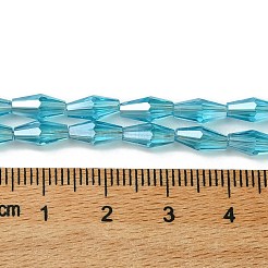 Transparentes perles de verre de galvanoplastie brins&nbsp;GLAA-K064-05A-PL07