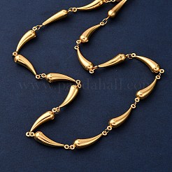 Женские ожерелья из цепочек из нержавеющей стали 304 NJEW-G178-01G-01