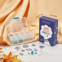 Наборы для самостоятельного изготовления подвесных сережек с узелками DIY-SC0018-11