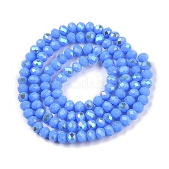 Chapelets de perles en verre opaque de couleur unie&nbsp;EGLA-A044-P4mm-L17