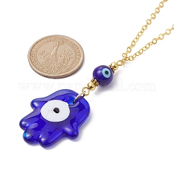 Colliers avec pendentif en forme de main de hamsa&nbsp;NJEW-JN04503-02