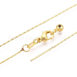 Ожерелья из латунной цепочки «бостон» NJEW-B119-01G