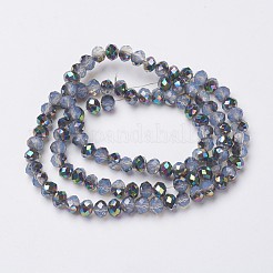 Chapelets de perles en verre électroplaqué&nbsp;EGLA-A034-J3mm-Q05