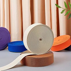 超幅広の厚手の平らなゴムバンド  ウェビング衣類縫製アクセサリー  ミディアムブルー  30mm&nbsp;EC-WH0016-A-S033