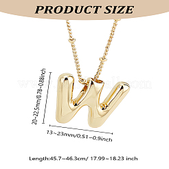 1 шт. латунная цепочка с подвесками в виде букв из сплава NJEW-LP0001-41X-G