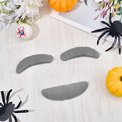 6 шт. самоклеящиеся искусственные усы из плюшевого волокна&nbsp;AJEW-GF0012-286