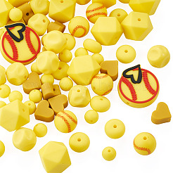 67 pièce de perles en silicone pour ballons de sport (7 styles différents)&nbsp;SIL-TA0003-47C