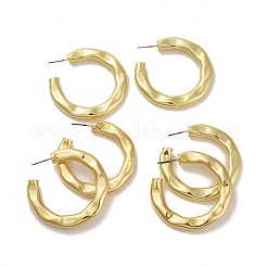 Серьги-гвоздики из фактурной латуни EJEW-I250-02A