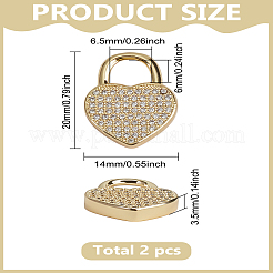 2шт латунные подвески с микропаве и кубическим цирконием&nbsp;ZIRC-LP0001-47