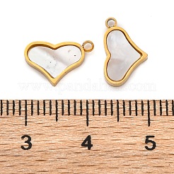 Ионное покрытие (ip) 304 нержавеющая сталь паве натуральные шармы-ракушки&nbsp;STAS-Z100-01G-03