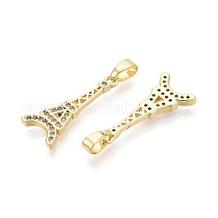 Messing micro pave klare zirkonia anhänger&nbsp;KK-T080-74G