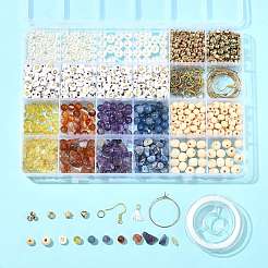 Наборы для самостоятельного изготовления сережек/браслетов DIY-FS0009-97