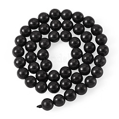 1 filo di perline di shungite naturale&nbsp;G-TA0003-34C