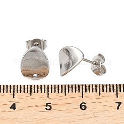 Овальные серьги-гвоздики из некорродирующей нержавеющей стали 304&nbsp;X-STAS-R063-39