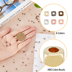 2400 шт. 6-цветные гальванизированные пластиковые бусины-разделители CCB&nbsp;FIND-HY0001-92