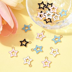 20шт 4 цвета сплава эмалевые подвески&nbsp;ENAM-FP0002-65