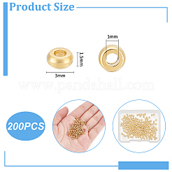 200 шт. латунные распорные бусины для покрытия стойки&nbsp;FIND-UN0015-49