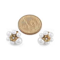 Серьги-гвоздики в форме цветка из нержавеющей стали 304 с ионным покрытием (IP) EJEW-A119-03G