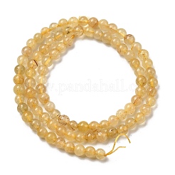 Нити бусин из натурального рутилированного кварца G-OC0003-47