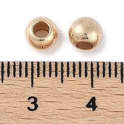 Ccbプラスチックラウンドビーズ  ゴールド  5.5x4.5mm  穴：2mm&nbsp;ALUM-U001-07A-04