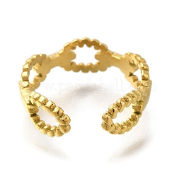 Ионное покрытие (ip) 304 нержавеющая сталь манжеты кольца для женщин RJEW-U017-20G