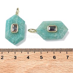 Граненые подвески из натурального амазонита&nbsp;G-F819-01G-05