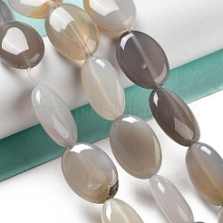 Серые натуральные бусины из агата &nbsp;G-P528-M24-01