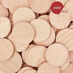 Runde Stücke aus Buchenholz&nbsp;WOOD-WH0101-32B