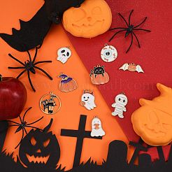 28шт 14 стиля хэллоуин тема сплава эмаль подвески&nbsp;ENAM-SZ0001-63LG