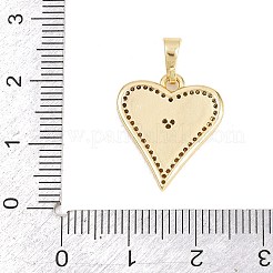 Pendenti in ottone con micro pavé di zirconi trasparenti per San Valentino&nbsp;KK-H273-39G-01