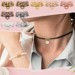 72 шт. 9-х цветные дужки из цинкового сплава в тибетском стиле&nbsp;FIND-LP0002-62