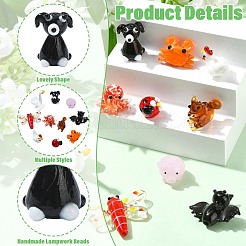 10 pièces 10 styles perles de chalumeau faites à la main&nbsp;LAMP-CJ0005-16