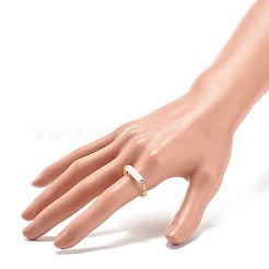 Anello da dito con perline a colonna di giada bianca naturale con ematite sintetica&nbsp;RJEW-JR00460-02