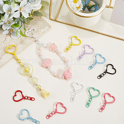 48 шт. 8-цветные окрашенные распылением кольца из цинкового сплава для пружинных затворов FIND-SP0004-03