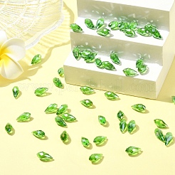 50 шт. стеклянные граненые бусины-капли из гальванического стекла EGLA-YW0005-17A