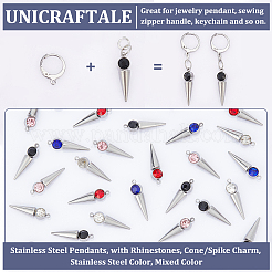 30 шт. подвески из нержавеющей стали 202 двух цветов STAS-UN0049-61