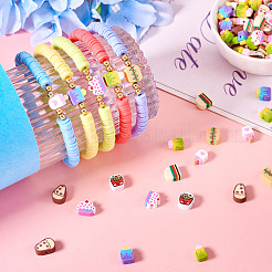 80 г бусины из полимерной глины ручной работы&nbsp;CLAY-TA0001-63