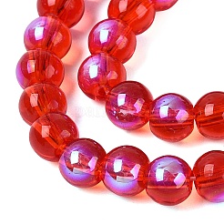 Transparentes perles de verre de galvanoplastie brins&nbsp;EGLA-Q132-6MM-01A-06
