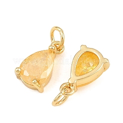 Anhänger aus Messing und Glas&nbsp;KK-Q085-16G-07