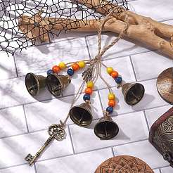 Хэллоуин железные защитные колокольчики ведьмы для подвесных украшений на дверную ручку HJEW-JM01896-02