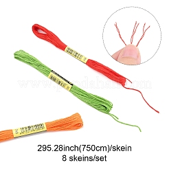 7 комплект 7-х цветных хлопковых ниток для вязания крючком OCOR-FS0001-02B