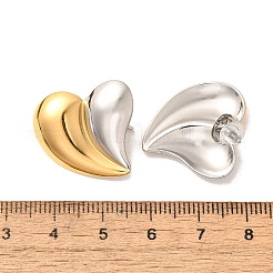 Двухцветные серьги-гвоздики из нержавеющей стали 304 EJEW-F355-04GP-03