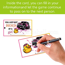 100 шт. бумажная багажная бирка с изображением утки AJEW-CN0003-40C