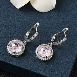925 Sterling Silber Micro Pave Zirkonia Hoop Ohrringe&nbsp;EJEW-B147-01B-06