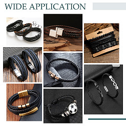 Cordon plat en cuir PU tressé de 10 m&nbsp;WL-WH0002-01