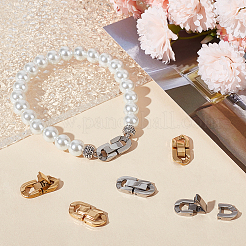 6 шт. 2-х цветные раскладывающиеся застежки из нержавеющей стали марки 304 STAS-BBC0003-02