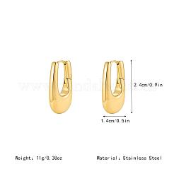 Boucles d'oreilles créoles en acier inoxydable 304 pour femmes&nbsp;QF4793