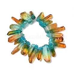 Нити из двухцветных бусин из натурального кварца&nbsp;G-Z131-K01-05