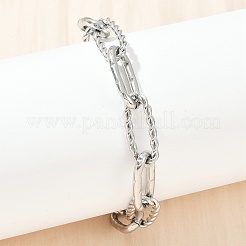 Браслеты-цепочки из нержавеющей стали 304 для женщин и мужчин BJEW-Z143-24P